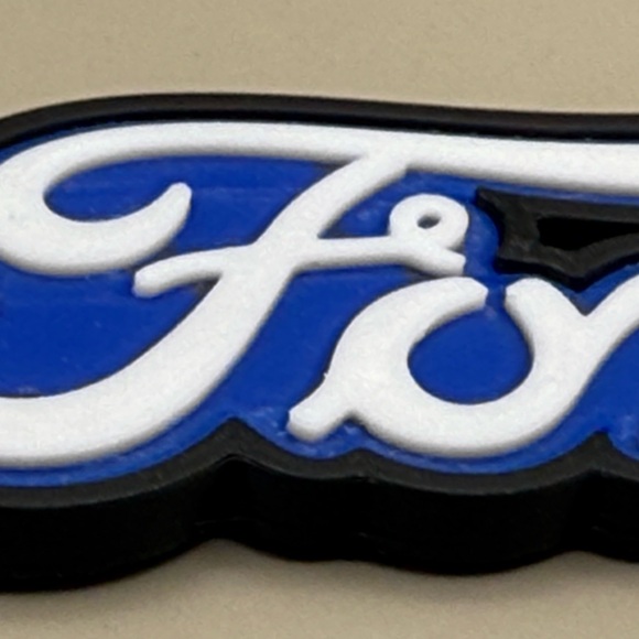 Ford Logo Keychain in Blue and White - Picture 3 of 3